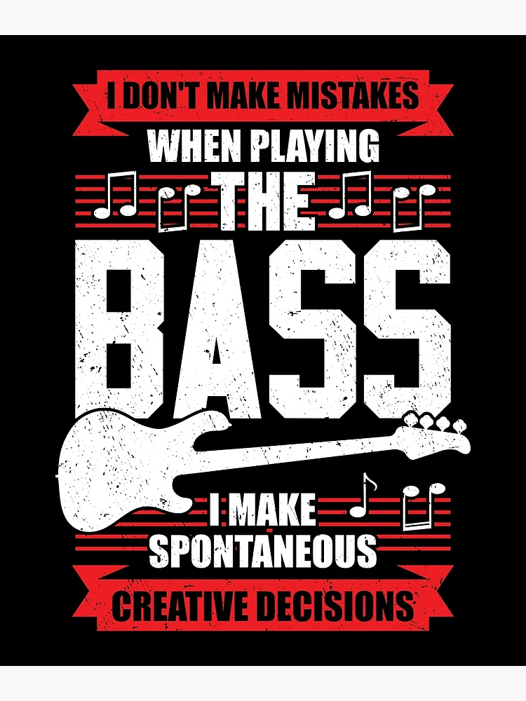 Funny Playin' Bass Guitar Player Gift Bass Fish Fishing Tee - Funny Bass  Guitar Player - Posters and Art Prints