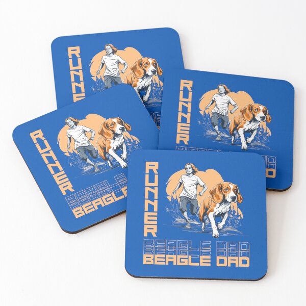 Item preview, Beagle Running Partner: un diseño motivador para papás de perros activos designed and sold by brindled.
