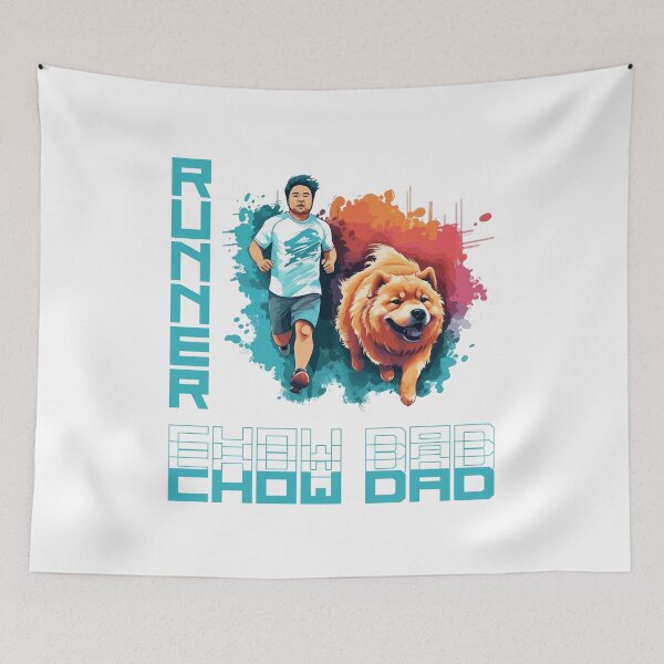 Item preview, Chow Chow Running Partner: un diseño motivador para papás de perros activos designed and sold by brindled.