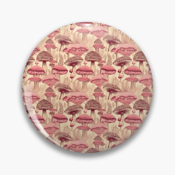 Item preview, Pink Mushroom Pattern designed and sold by Heather Maree Design Studio.