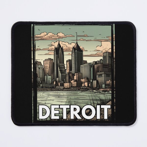Item preview, Detroit Skyline Illustration 2 designed and sold by CremisArt.