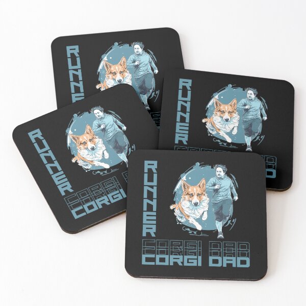 Item preview, Corgi Running Partner: un diseño motivador para papás de perros activos designed and sold by brindled.