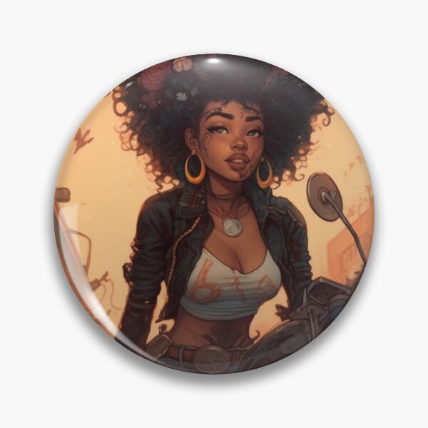 Item preview, Anime Black Girl on motorcycle designed and sold by dcwildfinds.
