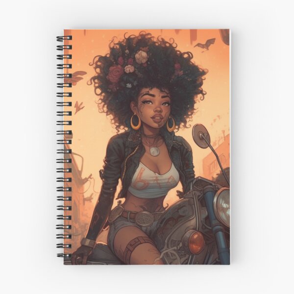 Item preview, Anime Black Girl on motorcycle designed and sold by dcwildfinds.