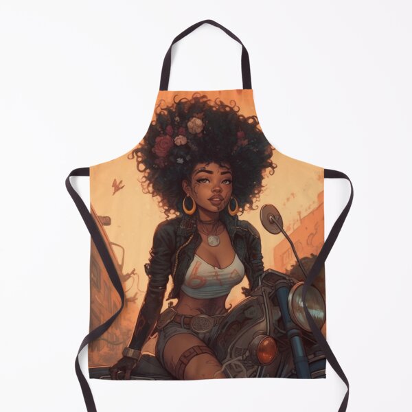 Item preview, Anime Black Girl on motorcycle designed and sold by dcwildfinds.