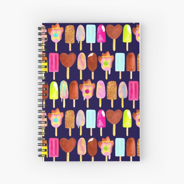 Aussie Ice Creams | Navy Spiral Notebook