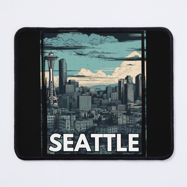 Item preview, Seattle Skyline Illustration 2 designed and sold by CremisArt.