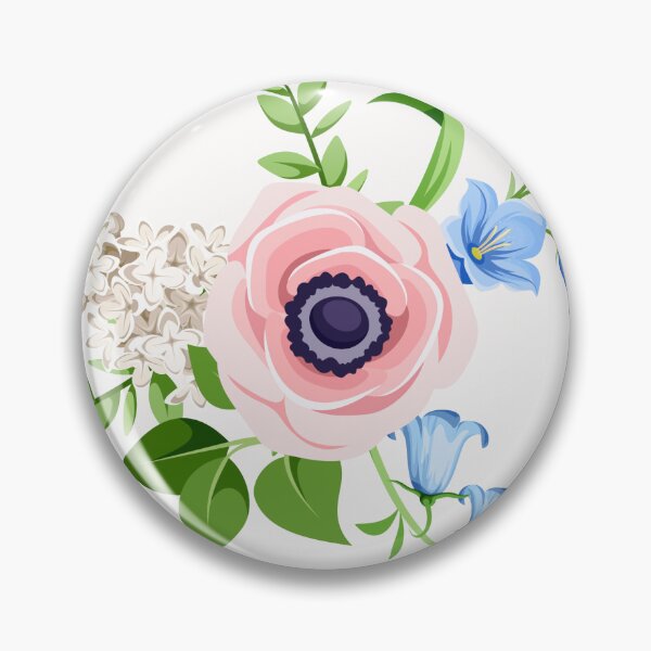 Item preview, Floral pattern with pink, blue, and purple flowers designed and sold by Naddya.