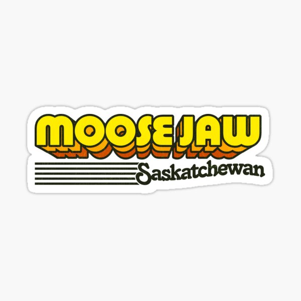 Vista previa del artículo con la obra «Moose Jaw, Saskatchewan | Rayas retro», diseñado y vendido por retroready.