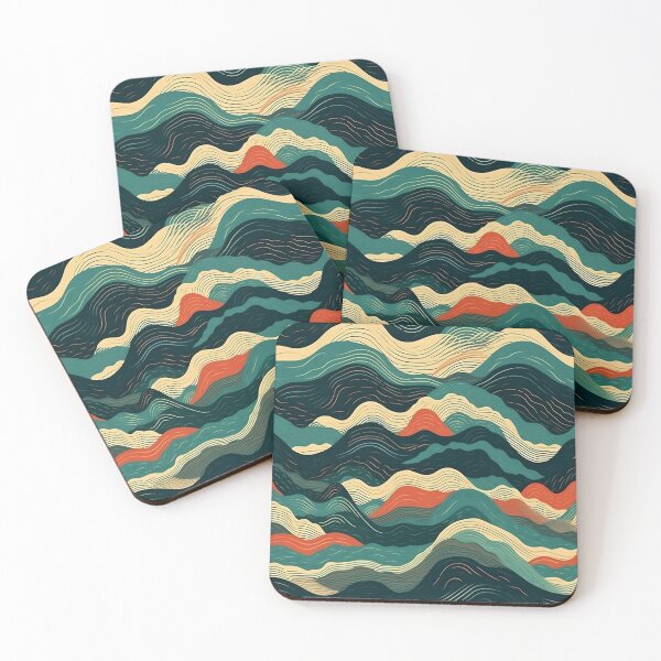 Item preview, Wavy Blue Mountain Pattern designed and sold by Aelbrn.