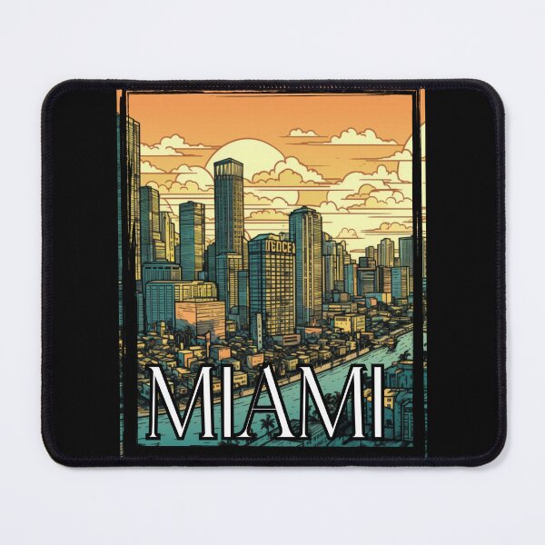 Item preview, Miami Skyline Illustration  designed and sold by CremisArt.