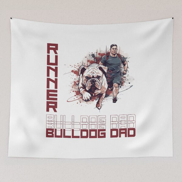 Item preview, English Bulldog Running Partner - A Motivating Design for Active Dog Dads designed and sold by brindled.