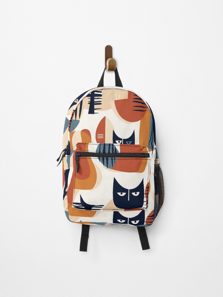 Thumbnail 1 of 3, Backpack, Cats Pattern designed and sold by InkVibe.