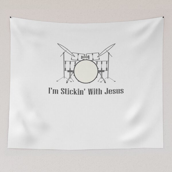 Item preview, Stickin With Jesus Christian Drummer Drum Player Music designed and sold by Seas Wanda.