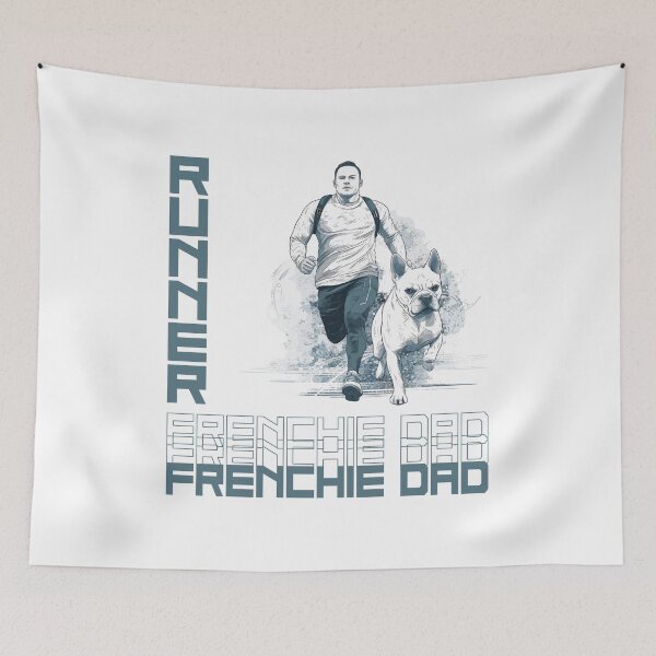 Item preview, French Bulldog Running Partner - Un diseño motivador para papás de perros activos designed and sold by brindled.