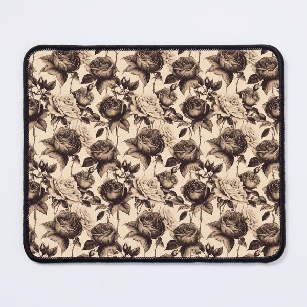 Item preview, Black and Ivory Rose Pattern designed and sold by Apricitae Boutique.