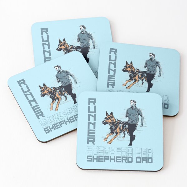 Item preview, German Shepherd Running Partner - A Motivating Design for Active Dog Dads designed and sold by brindled.