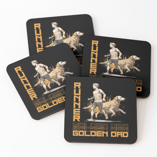 Item preview, Golden Retriever Running Partner - A Motivating Design for Active Dog Dads designed and sold by brindled.