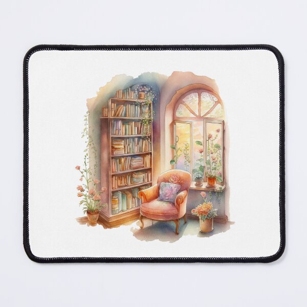 Item preview, Watercolor Cozy Reading Corner designed and sold by DreamiDreams.