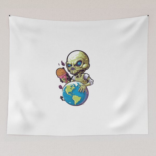 Item preview, Funny Ice Cream Planet Alien Personality designed and sold by lessyun.