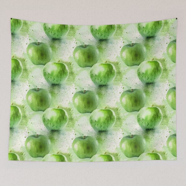 Item preview, Fresh Green Apple Watercolor in Bright Colors Watercolor Pattern designed and sold by ClairesPatterns.