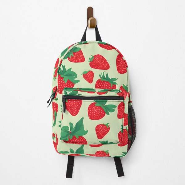 Item preview, Strawberry Fruits and Green Leaves Floral Patterns designed and sold by Wonder Of Light.