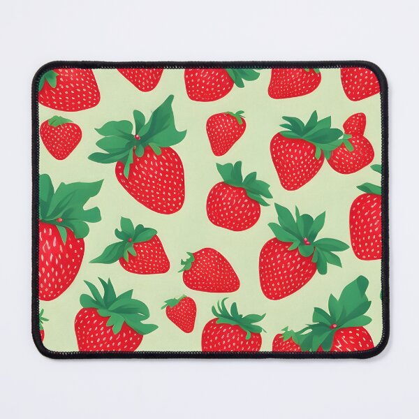 Item preview, Strawberry Fruits and Green Leaves Floral Patterns designed and sold by Wonder Of Light.