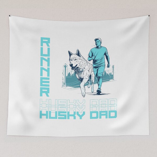 Item preview, Husky Running Partner: un diseño motivador para papás de perros activos designed and sold by brindled.