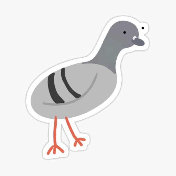 Funky Little Pigeon Sticker for Sale by sillysellsstuff