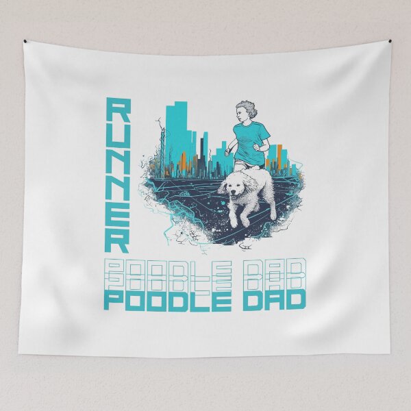 Item preview, Poodle Running Partner: un diseño motivador para papás de perros activos designed and sold by brindled.