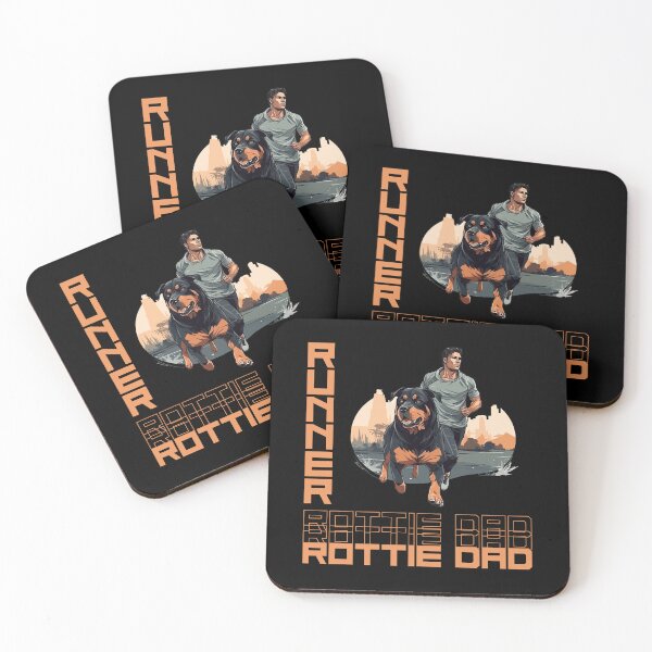 Item preview, Rottweiler Running Partner - A Motivating Design for Active Dog Dads designed and sold by brindled.