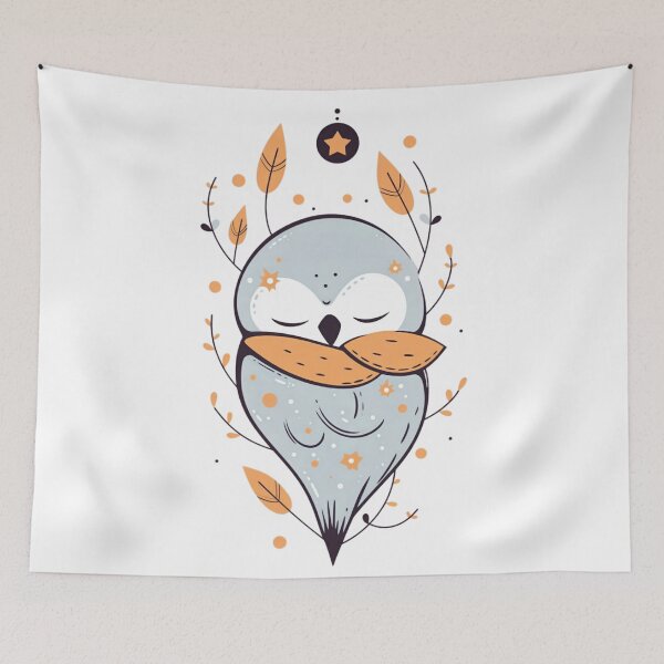 Item preview, Sleeping Owl Whimsical Design for Kids and Adults Who Love Nature designed and sold by Flowsaiartshop.