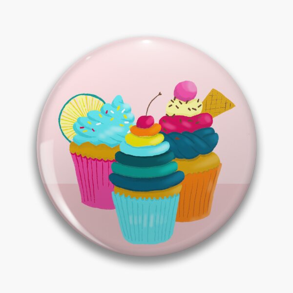 Artikelvorschau, bunte Cupcakes auf pink | nahtloses Muster entworfen und verkauft von colorofmagic.