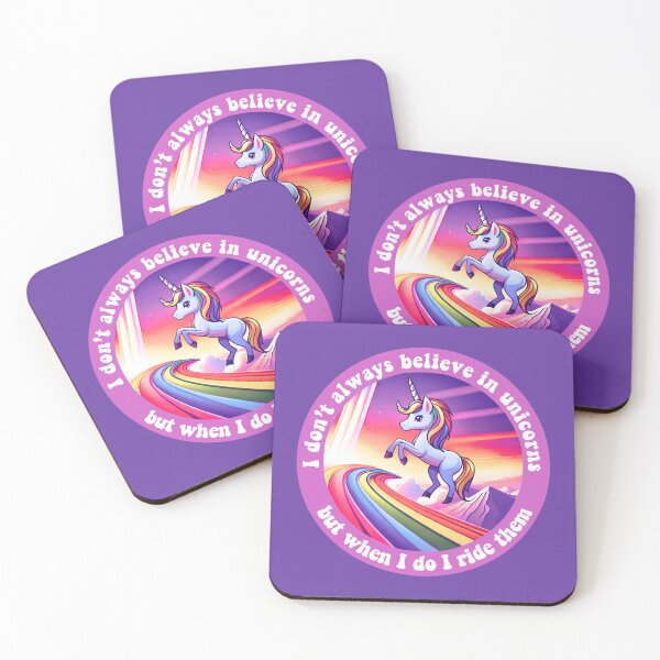 Item preview, I don't always believe in unicorns but when I do I ride them designed and sold by sadieillust.