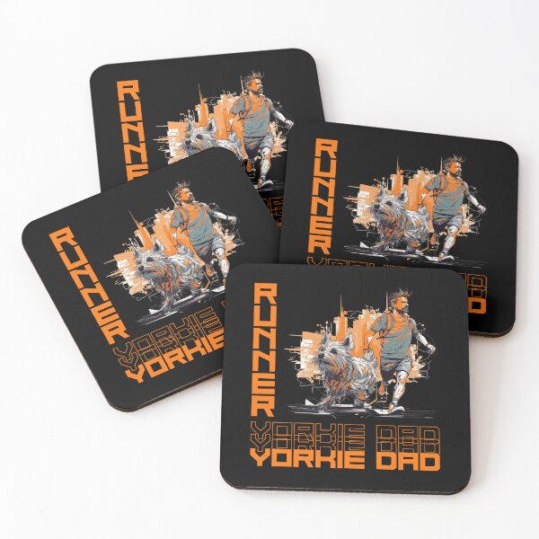 Item preview, Yorkshire Terrier Running Partner - A Motivating Design for Active Dog Dads designed and sold by brindled.