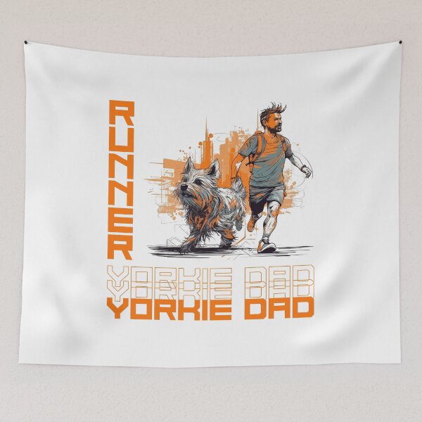 Item preview, Yorkshire Terrier Running Partner - A Motivating Design for Active Dog Dads designed and sold by brindled.