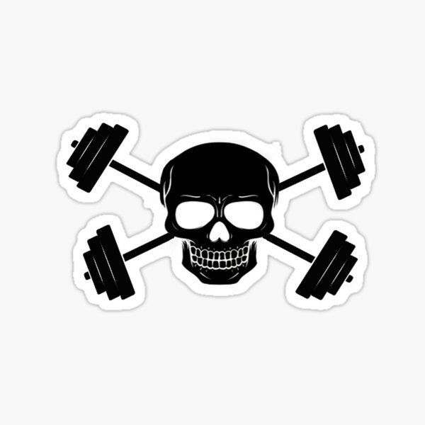 Item preview, Skull & Crossed Barbells - Jolly Roger designed and sold by PrecisionFit.