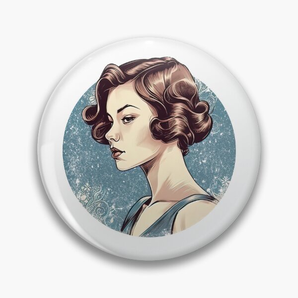 Item preview, Vintage beautiful woman portrait with 50's haircut designed and sold by Dreamakerstudio.