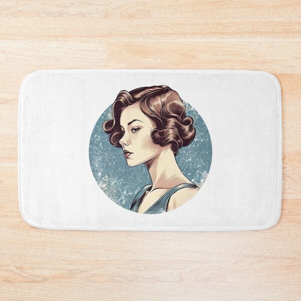 Item preview, Vintage beautiful woman portrait with 50's haircut designed and sold by Dreamakerstudio.