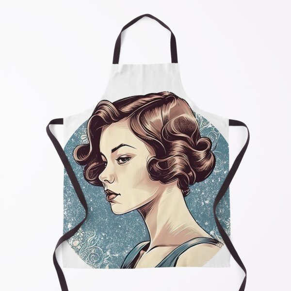 Item preview, Vintage beautiful woman portrait with 50's haircut designed and sold by Dreamakerstudio.