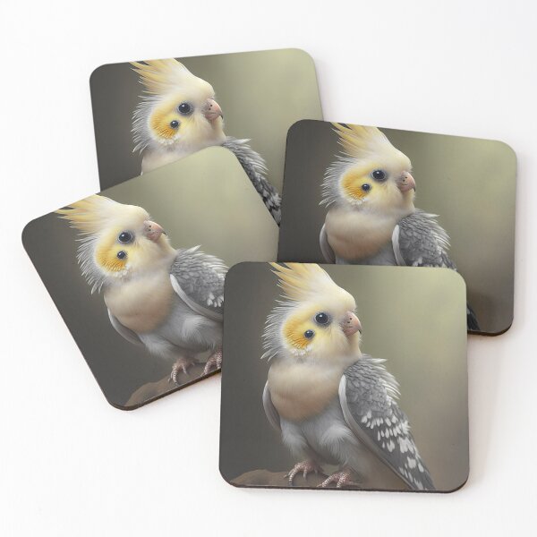 Item preview, Tiny Parrot with Gray Wings, Yellow Crest, and Small Beak designed and sold by FireScreen.