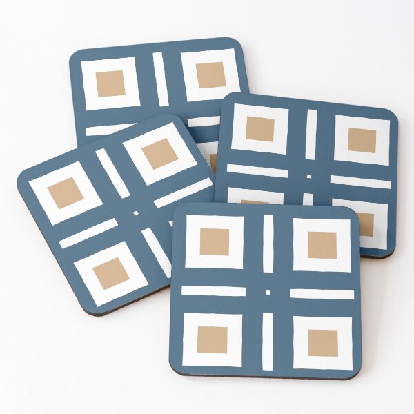 Item preview, Hand Drawn Boho Squares Pattern designed and sold by Une Affaire de Filles.