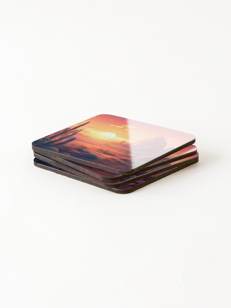 Thumbnail 4 of 5, Coasters (Set of 4), Desert Sunset designed and sold by For-Rosa.
