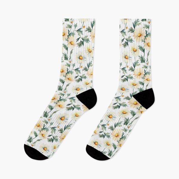 Item preview, Daisy Daisies  Pattern Watercolor Art On a Plain White Background designed and sold by ClairesPatterns.