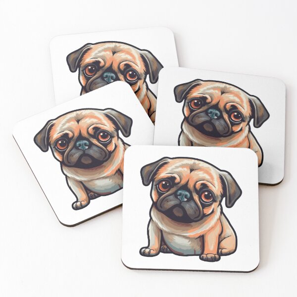 Item preview, cute dog pug designed and sold by BenjaminsPlace.