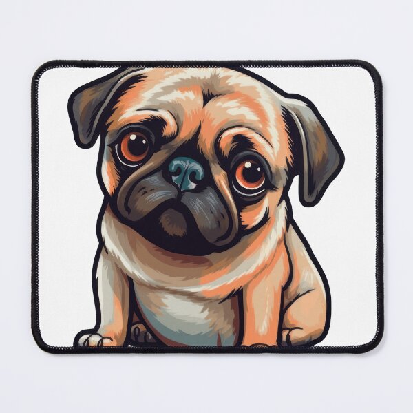 Item preview, cute dog pug designed and sold by BenjaminsPlace.