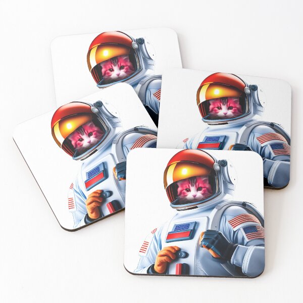 Item preview, Astronaut with cat in helmet. Isolated on white background. designed and sold by LooperSDart.