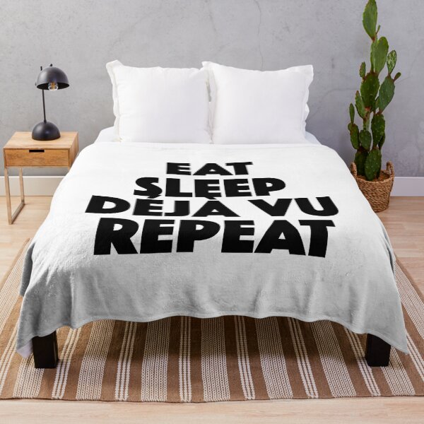 Item preview, Eat Sleep Deja Vu Repeat (black) designed and sold by didijuca.