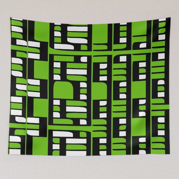 Item preview, Green White Black Retro Modular Design designed and sold by Lois Eastlund.