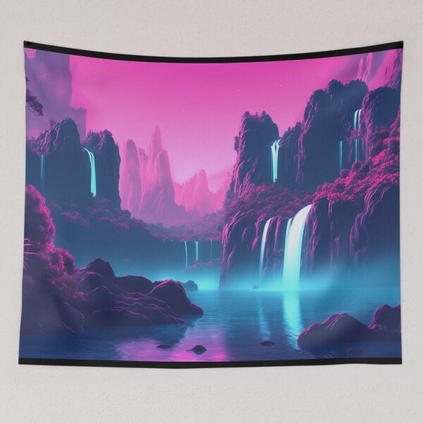 Item preview, Waterfall Vaporwave Aesthetic designed and sold by AlvaroMeurer.
